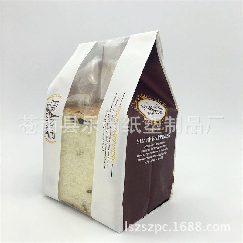 通用土司面包包装袋烘培牛皮纸透明开窗袋糕点饼干包装纸袋现货