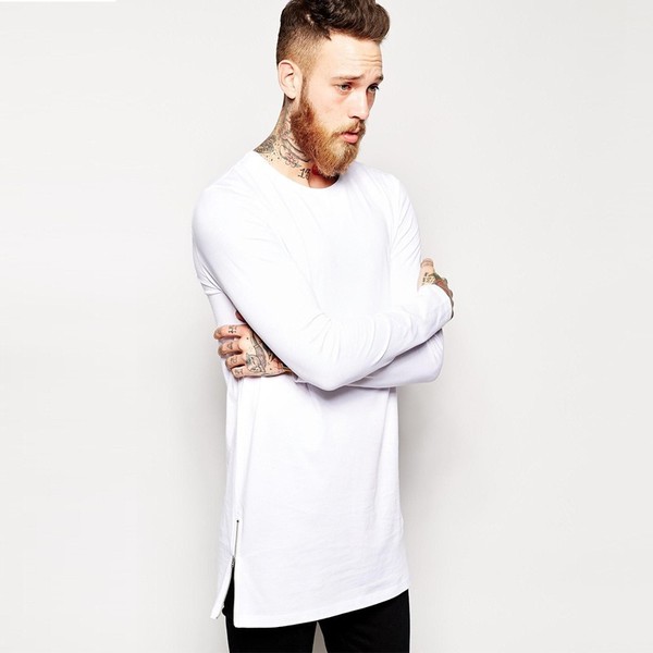 Long sleeve side zipper long sleeve T-shirt