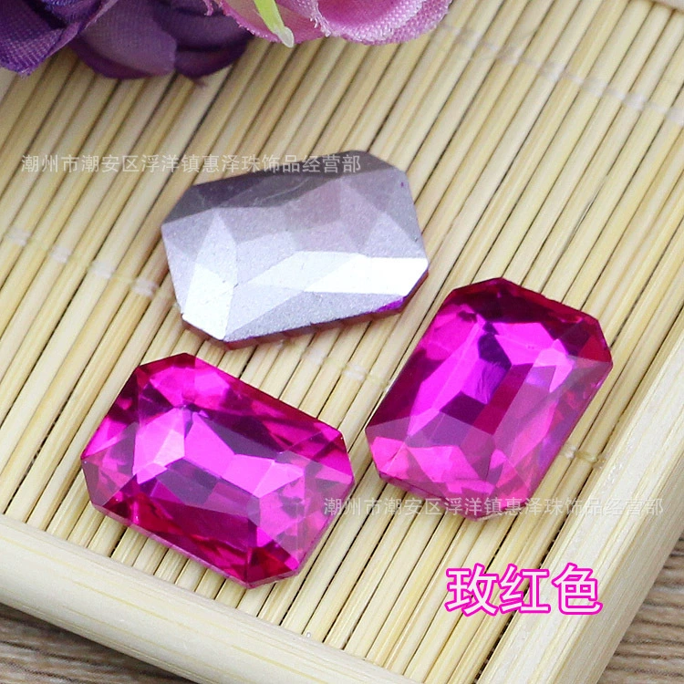 Прямоугольное стеклянное бриллиантовое изделие, DIY, 18 мм