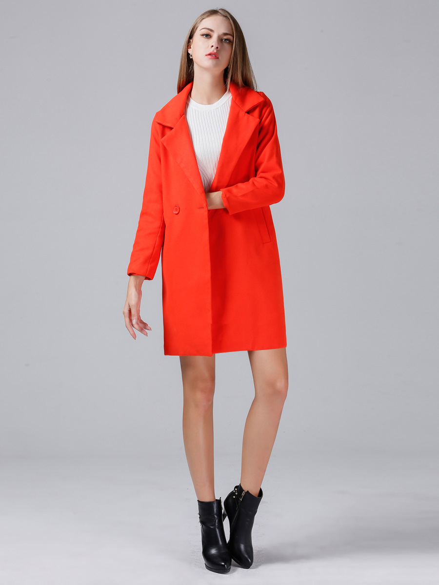 fashion mid-length thick woolen coat   NSJR33417