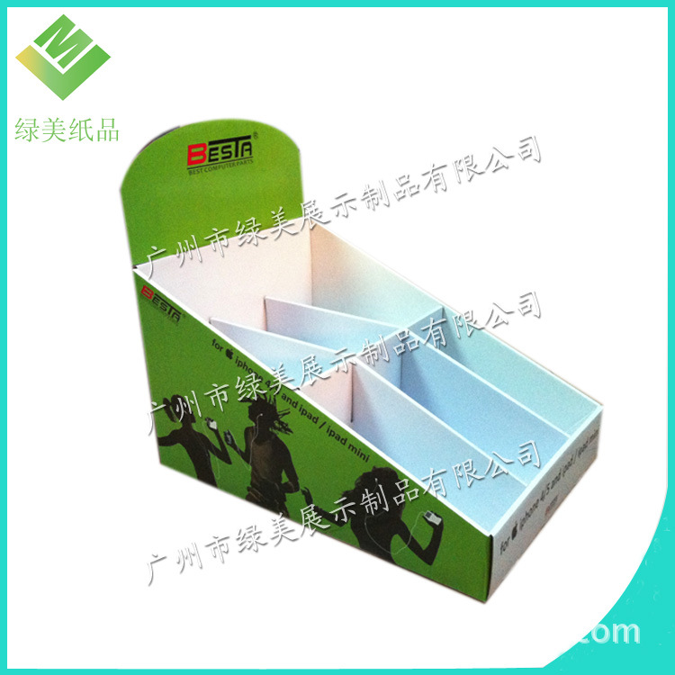 耳机纸展示盒 桌面展示架可拆装折叠环保促销纸陈列盒