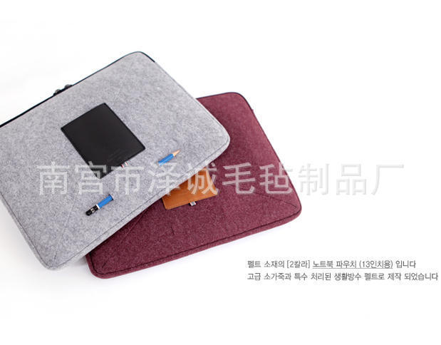 Factory custom felt cloth laptop bag ipad Samsung Lenovo computer bag plus logo