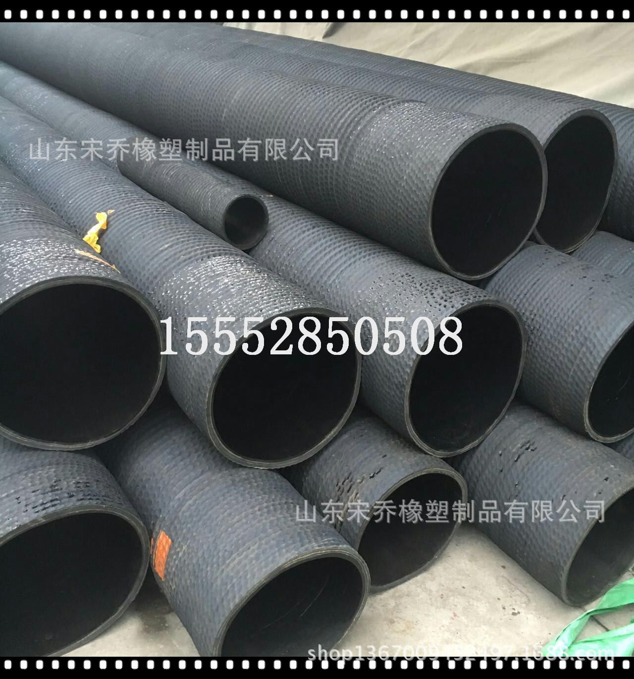 大口径输泥排沙钢丝骨架波纹管DN150mm-320mm黑色吸排水橡胶管