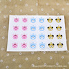 Korean version of decorative stickers cute A cat and dog sealing sticker cartoon animal label not to dry glue label