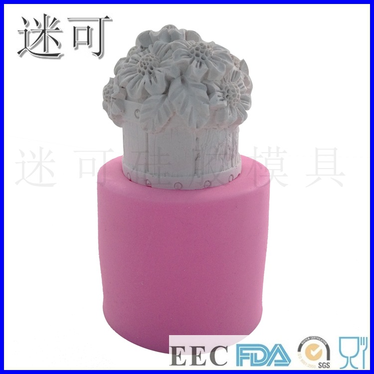 Columnar flor bola exportación pastel molde líquido fondant silicona molde pastel decoración herramienta