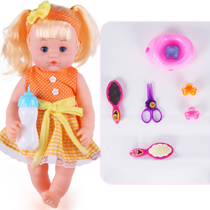 Vinilo bebé beberá agua orina simulación eléctrica muñeca confinamiento limpieza educación temprana formación