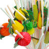 Bar party decoration/art straw/fruit pull -out flower disposable straw/modeling straw