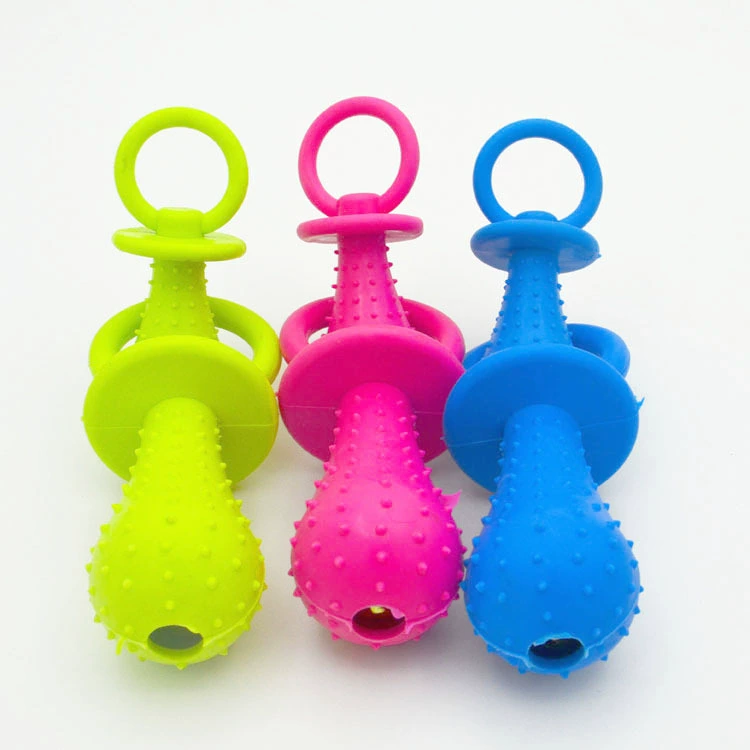 Pet TPR резиновая голосовая игрушка соска кольцо для собаки игрушка для чистки зубов