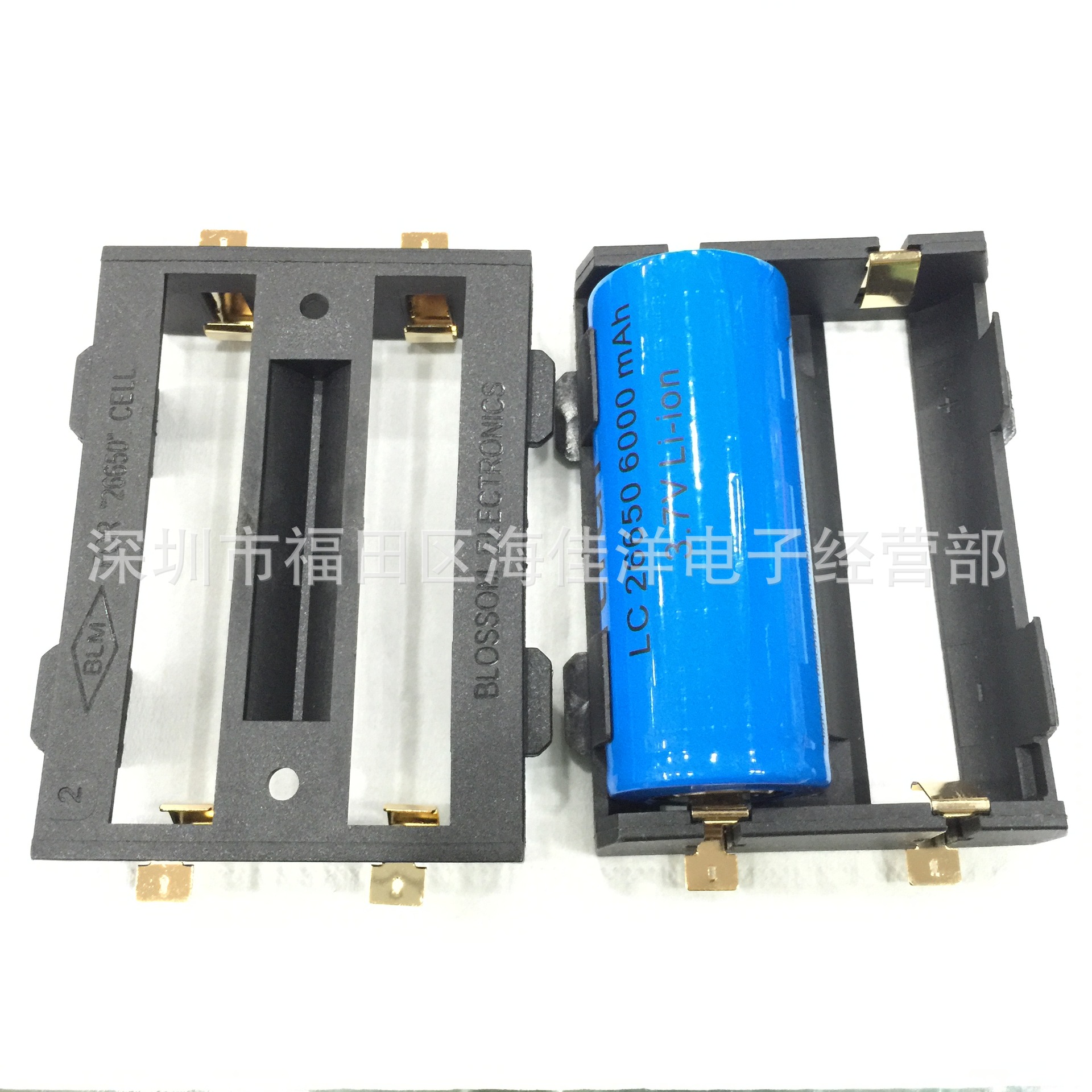 双节SMT-26650贴片SMD尼龙电池盒—— 两节26650电池座电子烟