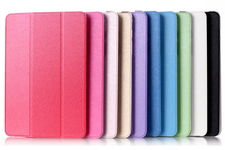 For Samsung Galaxy TAB A 9.7 T550 Protective Case Trifold Silk Pattern Bracket T555 Leather Case