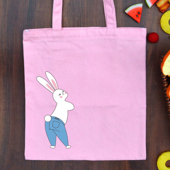 Nueva bolsa de lona bolsa de compras bolsa de tela simple pequeña bolsa de tela de clase de viaje estudiante lindo fresco de una sola pieza de entrega