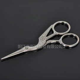 工厂直批迷你小剪刀复古剪刀 茶叶袋剪刀 刺绣十字绣仙鹤剪刀小鹤