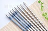 Blue and white chopsticks stainless steel, anti-scald, South Korea, Birthday gift