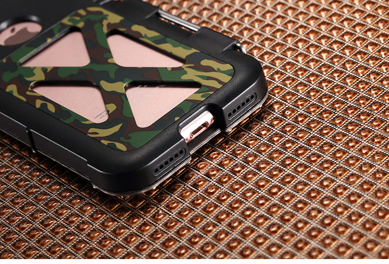 Armor King Iron Man Luxury Shockproof Stainless Steel Aluminum Metal Flip Case Cover for Apple iPhone 7 Plus & iPhone 7