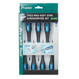 Taiwan Baogong SD-2302 Star-sHaped Plum Star Hole Screwdriver 7-piece Set Hollow Plum Blossom Screwdriver T5-t15H