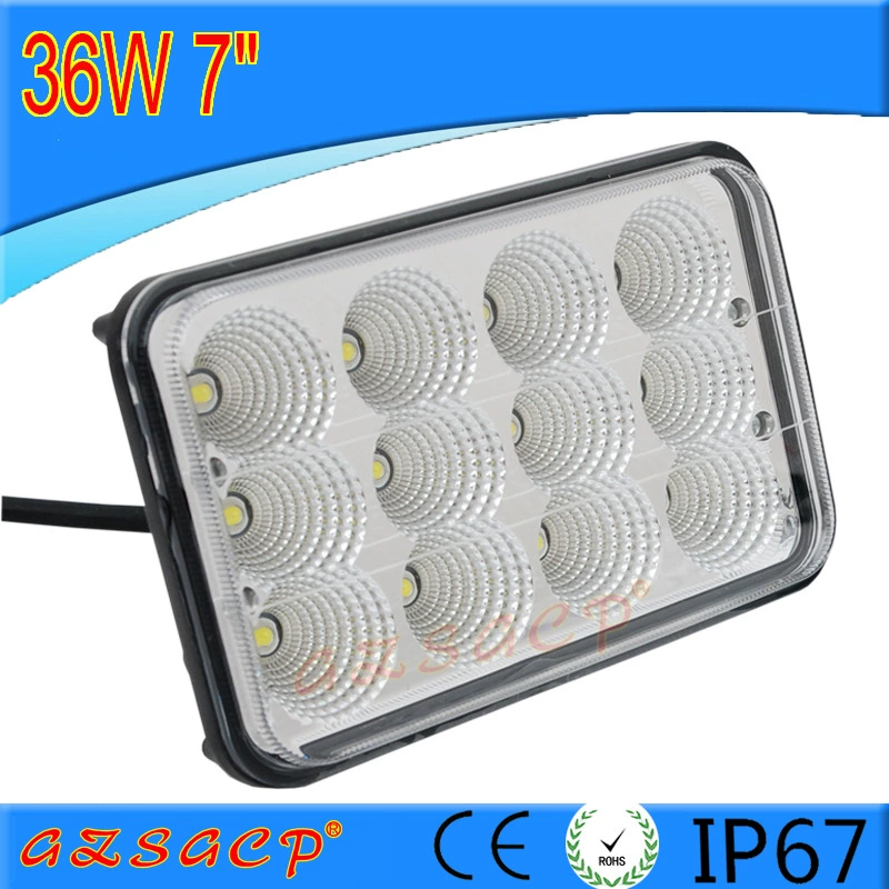 Сверхяркая квадратная SUV LED рабочая потолочная лампа, 5 дюймов, 36 Вт