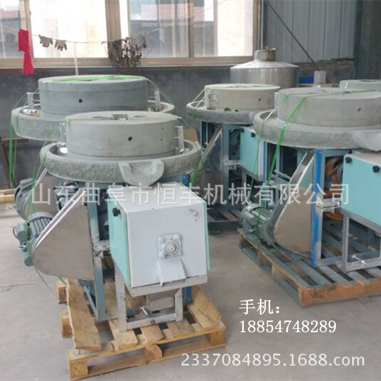 超市电动石磨芝麻酱机 流动花生酱油坊用石磨机