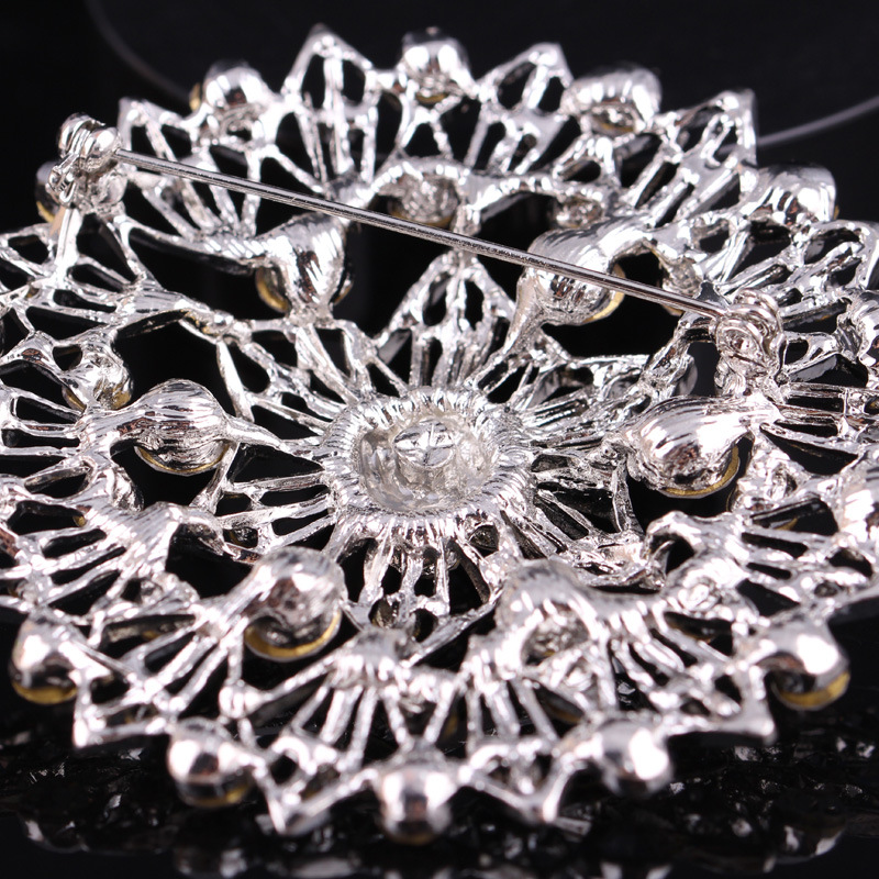 Legierung diamant sechseckigen diamant brosche zubehör weibliche hochzeit_voghion.com