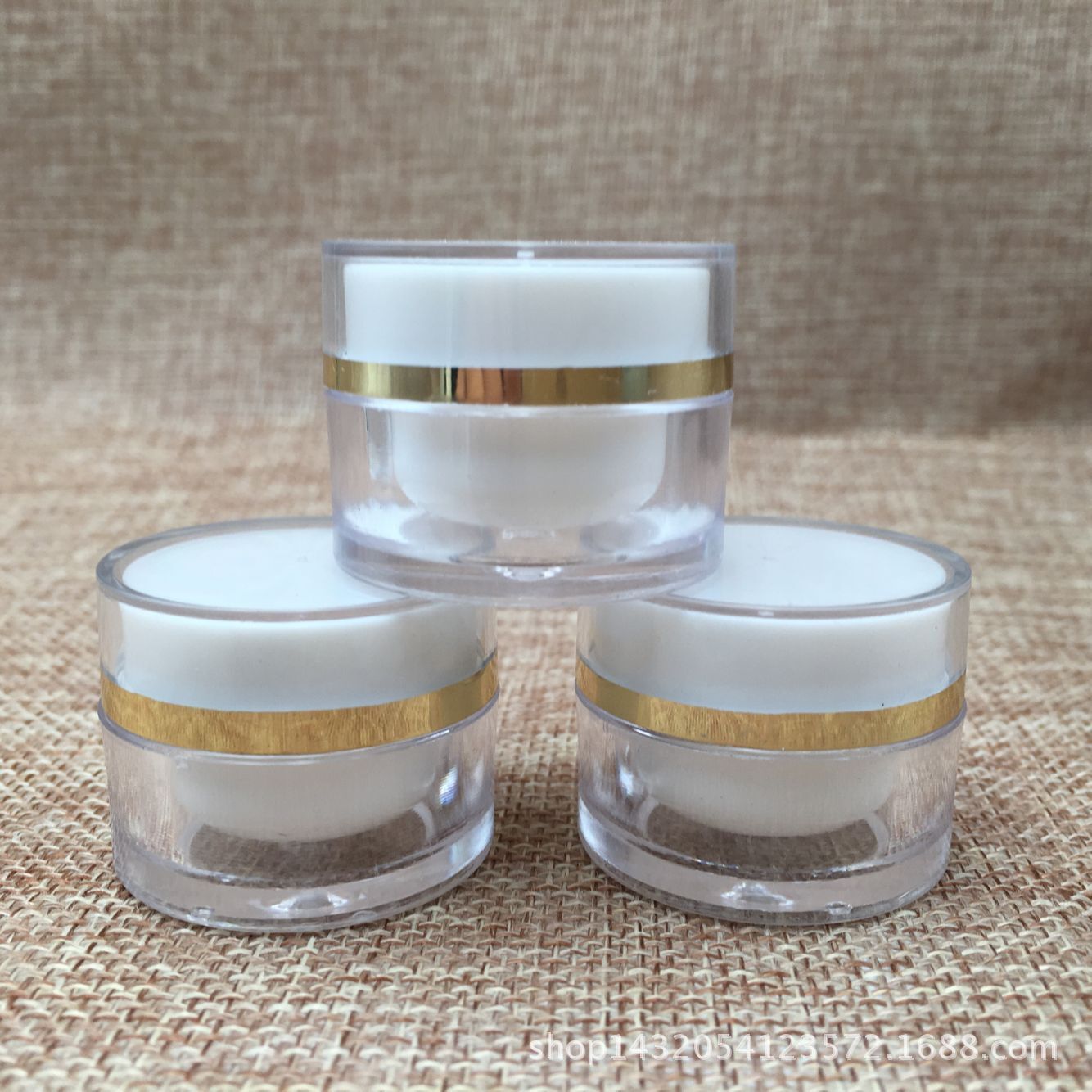 现货 5g亚克力膏霜面霜珍珠膏试用装瓶甲油胶贵妇膏小样瓶 可定制