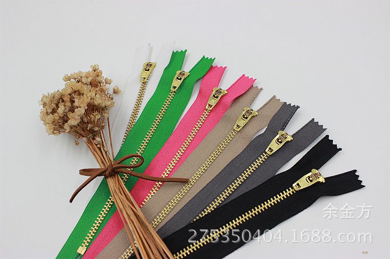 三力15厘米铜拉链4号金属拉链 彩色牛仔裤门禁拉链 正品现货直销