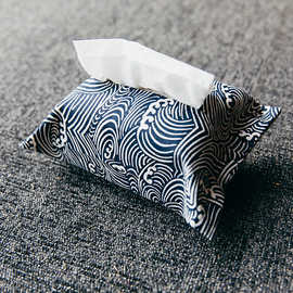 INS风创意日式棉麻抽取式餐巾布艺纸巾盒套车用家用客厅纸巾包