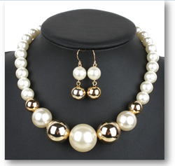 Occident and the United States pearlnecklace (creamy-white)NHCT0044-creamy-white
