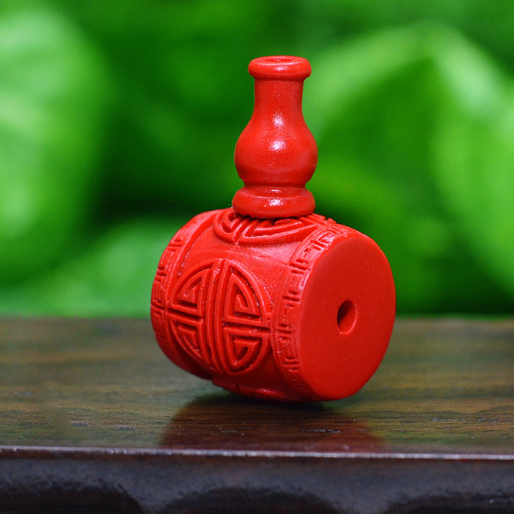 436086 万寿三通 朱砂三通佛头 三通饰品配件