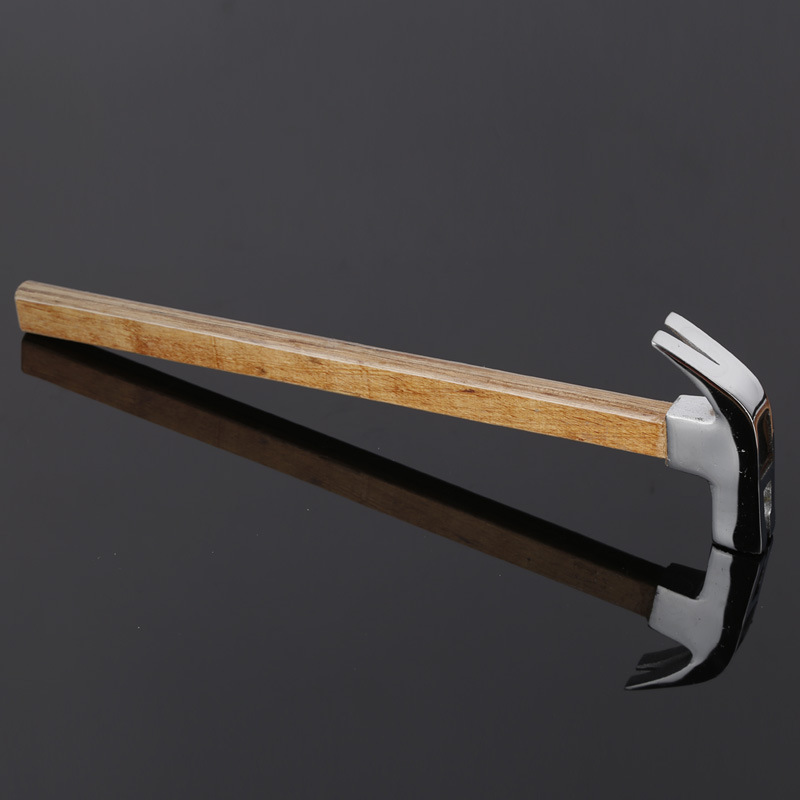 厂家现货飞越牌羊角锤 压缩木柄方头铁榔头 金猪木工装饰羊角锤