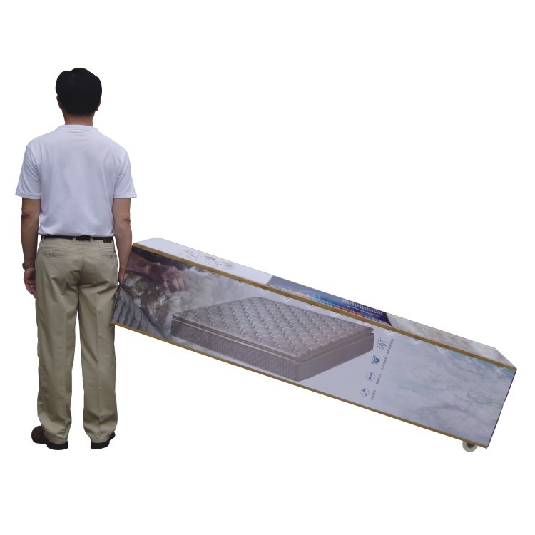 外贸出口弹簧床垫卷包含脚轮外包装大纸箱 彩色印刷结实坚硬能走