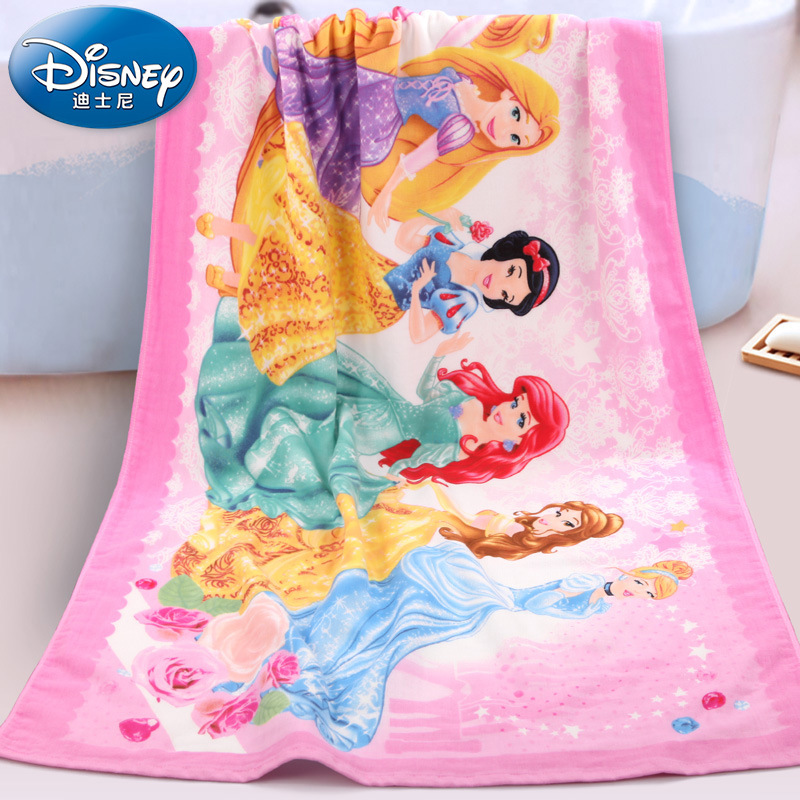 厂家直销 迪士尼Disney公主优雅大浴巾 纯棉纱布抱巾 卡通 A类-迪士尼公主大浴巾，纯棉纱布抱巾优雅设计