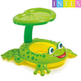 INTEX 56584 青蛙伞盖 婴儿座圈 儿童泳圈 遮阳坐圈