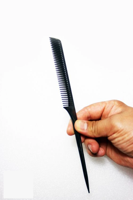 Инструмент для отправки Bagiack Stew Comb Beauty Comb Carbon Fiber антистатический электрический пластик/металл хвост