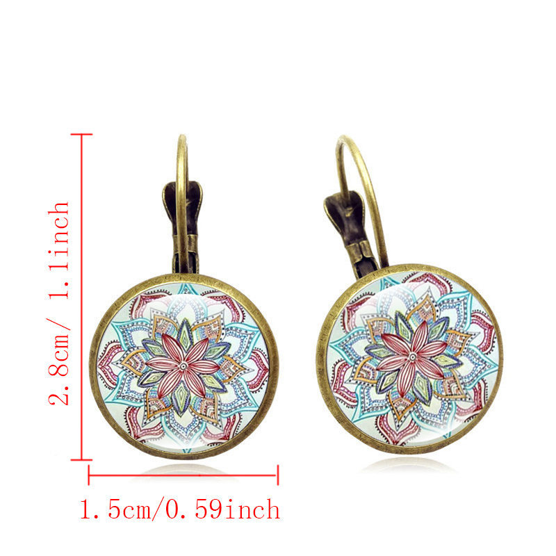 Boucles D oreilles Mandala Fleur du Temps - Ref 3425561 Image 2