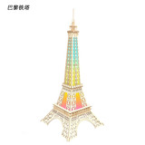 Парижская башня деревянная лазерная резьба 3D -симуляционное здание