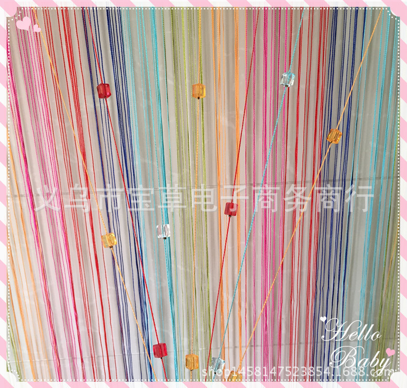 Square Bead Crystal Bead Curtain Door Curtain Hanging Curtain through Bead Thread Curtain Finished Partition Feng Shui Curtain Curtain Entrance Curtain Tassel Curtain