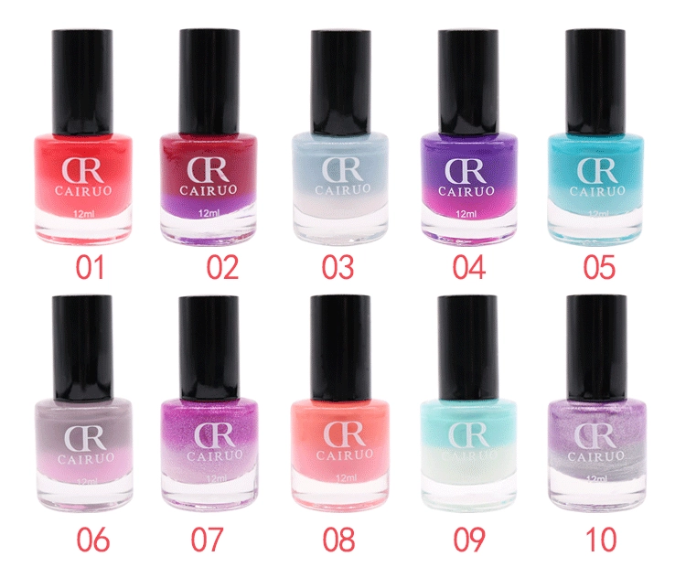 Thay đổi nhiệt độ nail keo sức khỏe và bảo vệ môi trường gradient màu sơn móng tay màu nail polish nail sản phẩm (3 chai để bán)