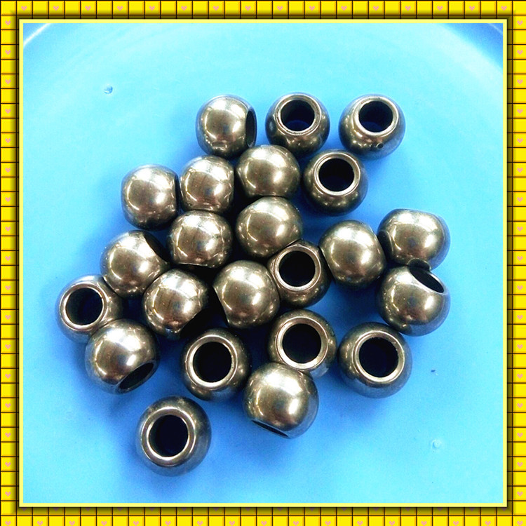 钢球攻牙定做16mm打孔钢珠滚珠可套丝螺纹钢球 钻孔碳钢珠