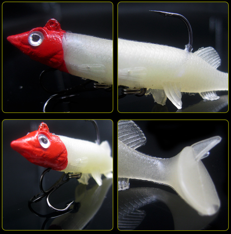 soft Paddle Tail Fishing Lure 5 Colors Soft Plastic Baits Saltwater Sea Bass Swimbait Tackle Gear