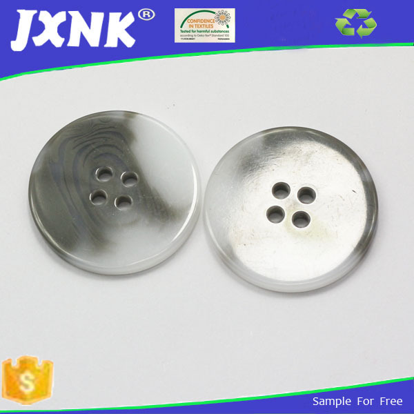 Factory wholesale high-grade lettering hand sewing buckle round four-hole button overcoat buckle