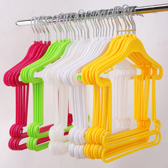 Thickened iron hook one-piece clothes hanger baby clothes hanger plastic children's clothing suit children's clothing store clothes support trouser hanger wholesale