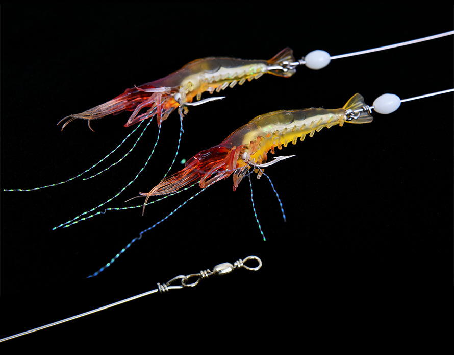Vudu Shrimp Fishing Lures Soft Plastic Shrimp Lures Fresh Water Bass Swimbait Tackle Gear