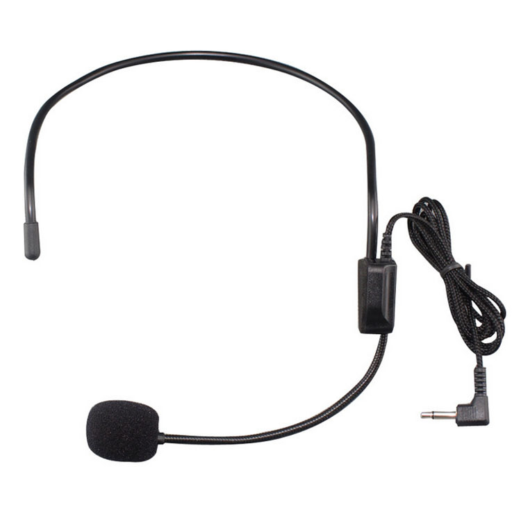 Headset head-mounted wired amplifier mic...