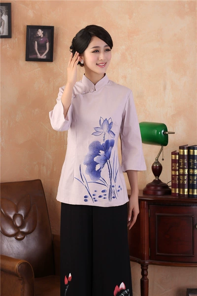 2379-3 Purple Lotus Middle Sleeve