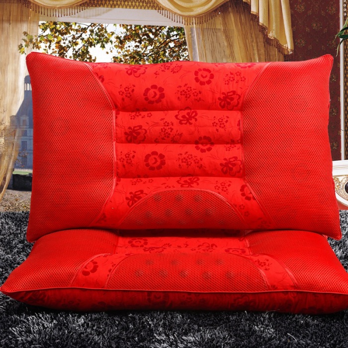 wholesale Bright red marry Healthcare Cassia Magnetic therapy pillow Jubilation Neck protection pillow Pillow core On behalf of
