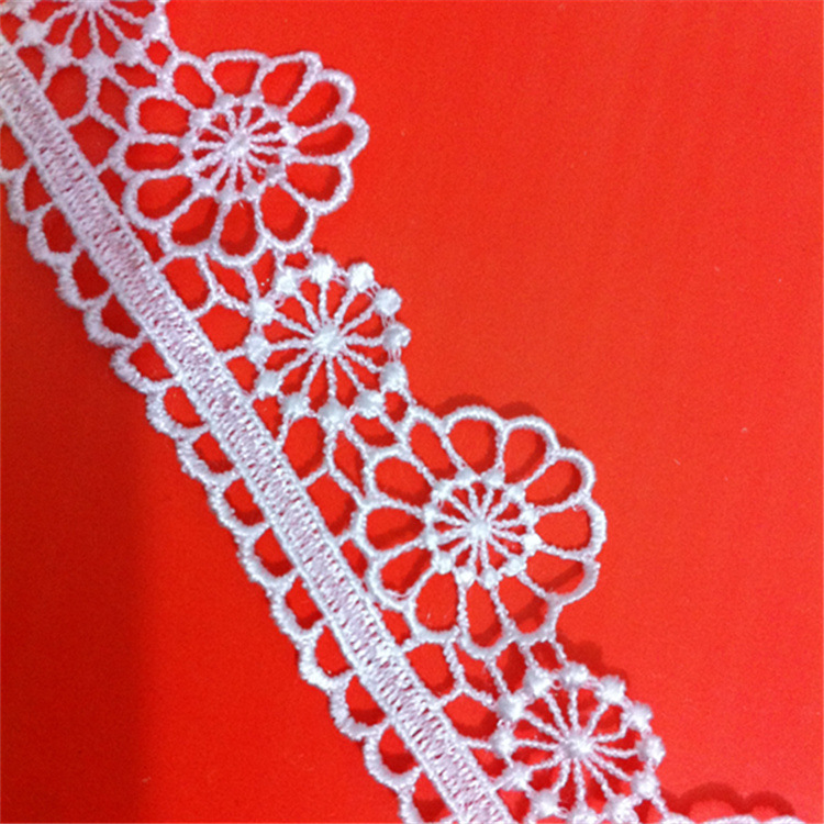 黑白4CM宽现货水溶花边条码内裤女裙儿童装饰水溶花边辅料批发