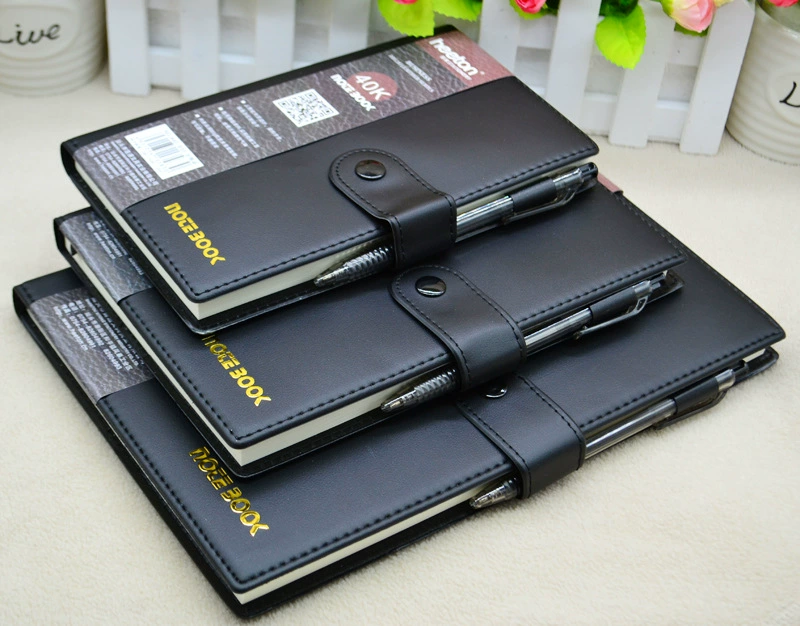 Xitong A16-833 Business Notepad Black Fit 40K 25K 16K has a pen leather surface