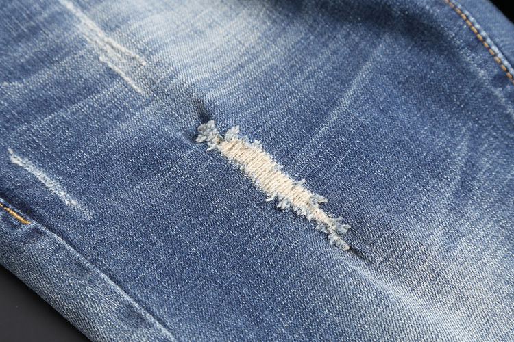 Jeans pour jeunesse pieds Slim en coton pour printemps - Ref 1464003 Image 13