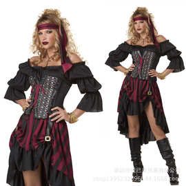 万圣节新款加勒比女海盗服装圣节派对聚会角色扮演海盗服装成人款