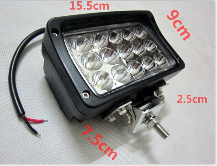 帮手描述图：45W汽车LED射灯工作灯车顶灯雾灯辅助大灯越野