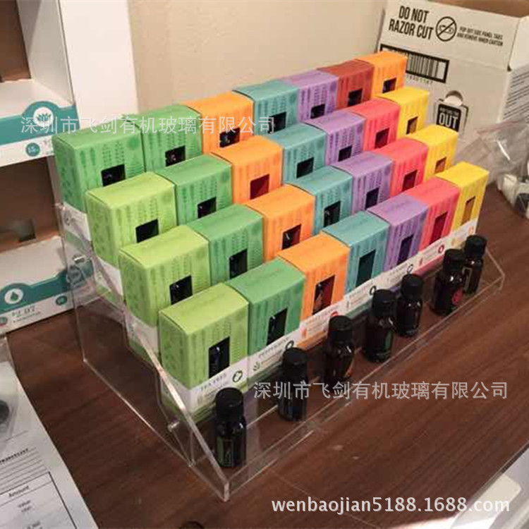 亚克力化妆品展示陈列架组装有机玻璃护肤品展示架